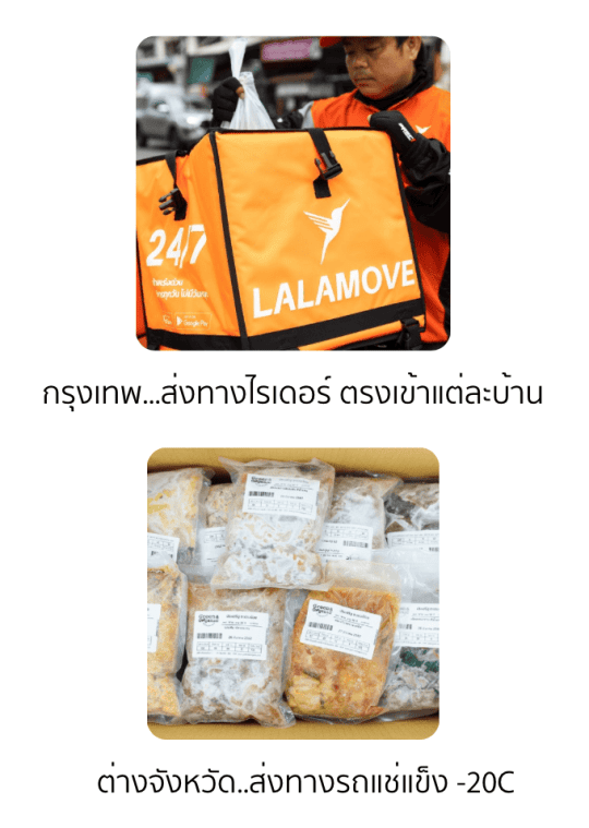 Outlet delivery driver with orange bag for food delivery.