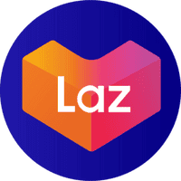 Lazada Green & Organic logo with heart-shaped design and vibrant colors.